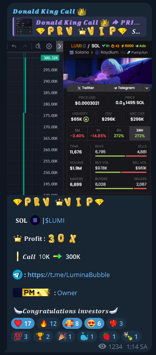 degenking99's tweet photo. 𝐒𝐎𝐋  🪙 |$LUMI

𝑪𝒂𝒍𝒍  10K  ➡️  300K

𝐏𝐫𝐨𝐟𝐢𝐭 :  30X 

$SOL $ETH $BTC $DOG $PENGU $KAN $GRAI $EARL $ARC $PENGU $UFD $YUMI $BEP $SPG $LOU $HYBE $KEVIN $LOU $SOL $BEZOS $BURNT $dog $SAKI $DRU $BJ $LOUIS $Bybit $PDOG https://t.co/U154mEDvgG