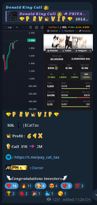 degenking99's tweet photo. 𝐒𝐎𝐋  🪙 | $CATTAX

𝑪𝒂𝒍𝒍  31K  ➡️  2M

 𝐏𝐫𝐨𝐟𝐢𝐭 : 64X 

$SOL $ETH $BTC $DOG $PENGU $KAN $GRAI $EARL $ARC $PENGU $UFD $YUMI $BEP $SPG $LOU $HYBE $KEVIN $LOU $SOL $BEZOS $BURNT $dog $SAKI $DRU $BJ $LOUIS $Bybit $PDOG https://t.co/iXcWxM3s4I