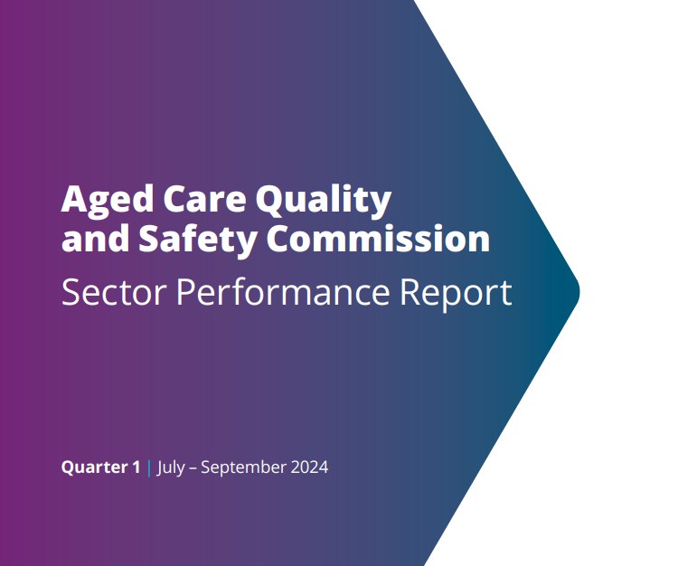 Aged Care Quality &amp; Safety Commission has released the 𝗦𝗲𝗰𝘁𝗼𝗿 𝗣𝗲𝗿𝗳𝗼𝗿𝗺𝗮𝗻𝗰𝗲 𝗥𝗲𝗽𝗼𝗿𝘁 - 𝗤𝟭, 𝗝𝘂𝗹𝘆–𝗦𝗲𝗽𝘁𝗲𝗺𝗯𝗲𝗿 𝟮𝟬𝟮𝟰

agedcarequality.gov.au/media/100973
