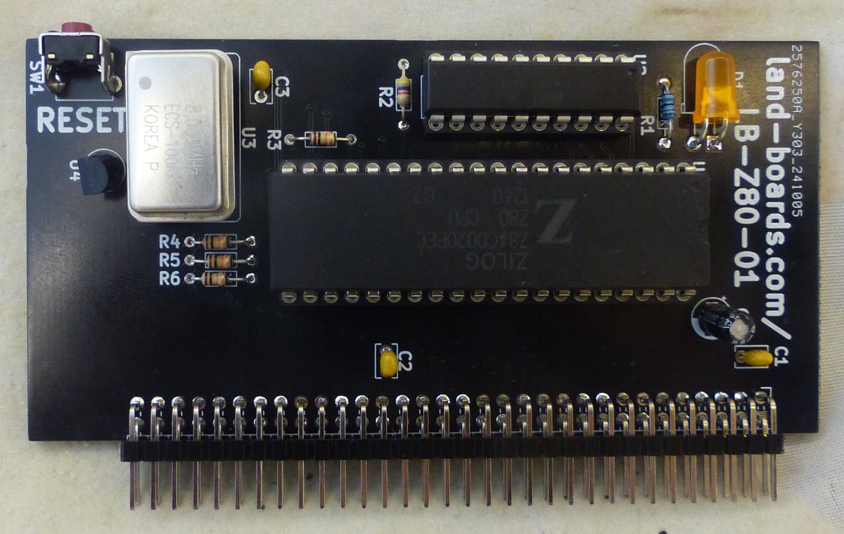New Z80 CPU card with LED.