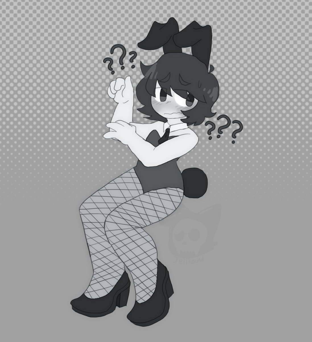 Jellhound's tweet photo. arrives
draws a character i only drew like once over a year ago in a bunny suit
doesnt explain myself
leaves https://t.co/jFrYLqPA5f