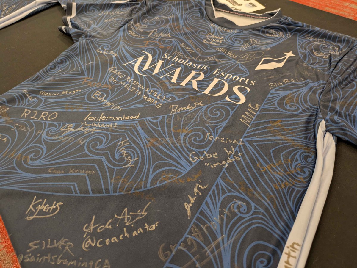 Ohio State Esports (@ohiostesports) on Twitter photo Check out the signed jerseys from this weekend's Scholastic Esports Awards!
๐ Tag who you see!
Let's keep the excitement going!
<a href="/ScholasticEA/">Scholastic Esports Awards</a> <a href="/esports_foundry/">Esports Foundry</a> <a href="/voicecollegiate/">Voice of Intercollegiate Esports (VOICE)</a>
#ScholasticEsportsAwards Check out the signed jerseys from this weekend's Scholastic Esports Awards!
๐ Tag who you see!
Let's keep the excitement going!
<a href="/ScholasticEA/">Scholastic Esports Awards</a> <a href="/esports_foundry/">Esports Foundry</a> <a href="/voicecollegiate/">Voice of Intercollegiate Esports (VOICE)</a>
#ScholasticEsportsAwards