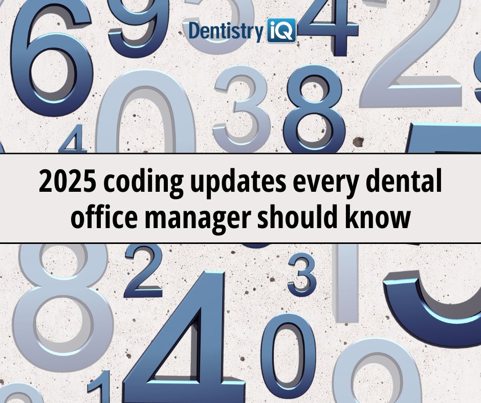 DentistryIQ's tweet image. It&apos;s that time of year, when dental coding updates can wreak havoc with your insurance billing. Here&apos;s what you need to know to keep things moving along smoothly: bit.ly/3DWkDdc

#dentistryiQ #dentalcoding #insurancebilling