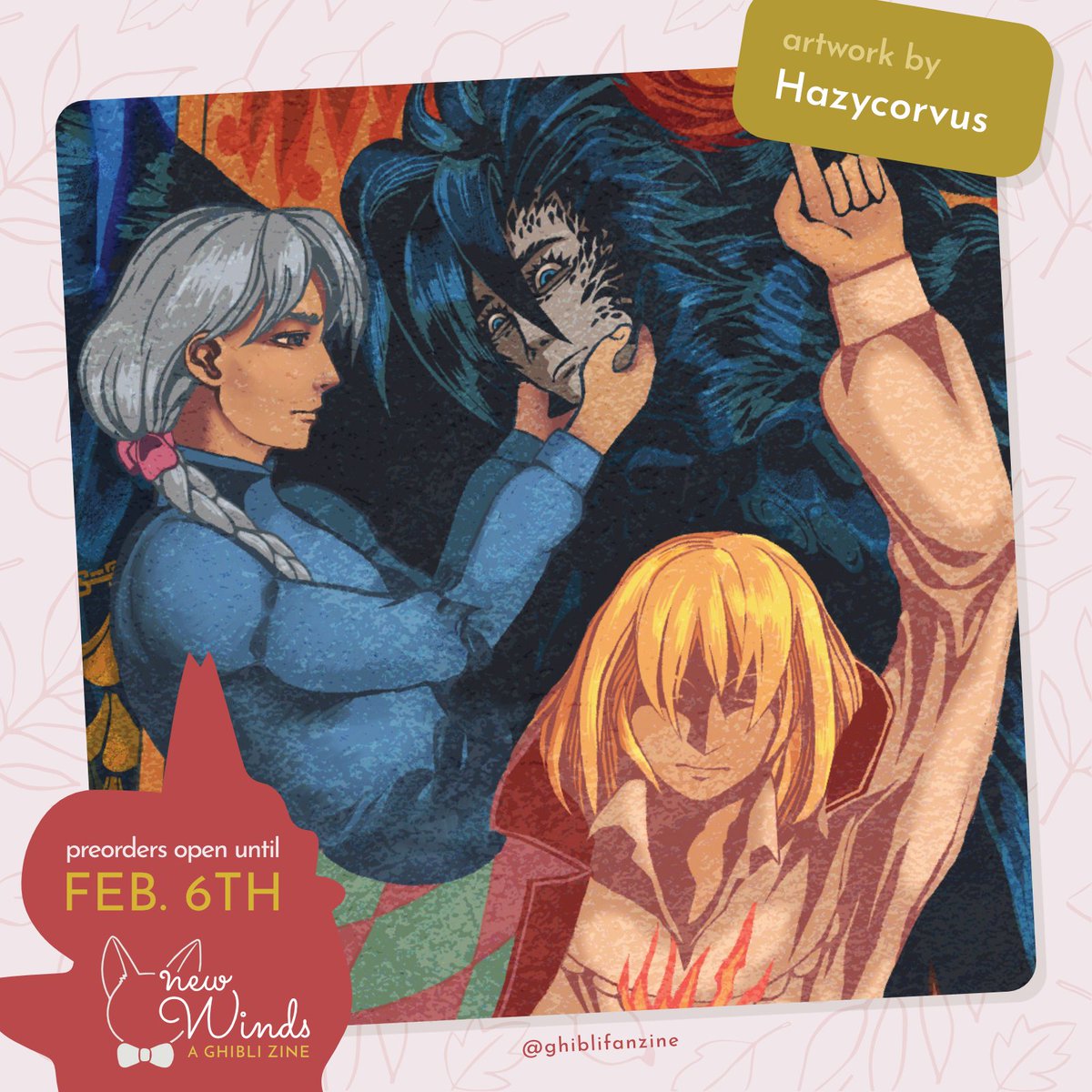 Hazy 🌘 (@hazycorvus) on Twitter photo Howdy ! I'm so excited to show the preview of my artwork for <a href="/ghiblifanzine/">New Winds: A Studio Ghibli Zine</a> ! Preorders are open, don't miss it, it's a very special collection of magical Ghibli moments studioghiblizine.bigcartel.com Howdy ! I'm so excited to show the preview of my artwork for <a href="/ghiblifanzine/">New Winds: A Studio Ghibli Zine</a> ! Preorders are open, don't miss it, it's a very special collection of magical Ghibli moments studioghiblizine.bigcartel.com