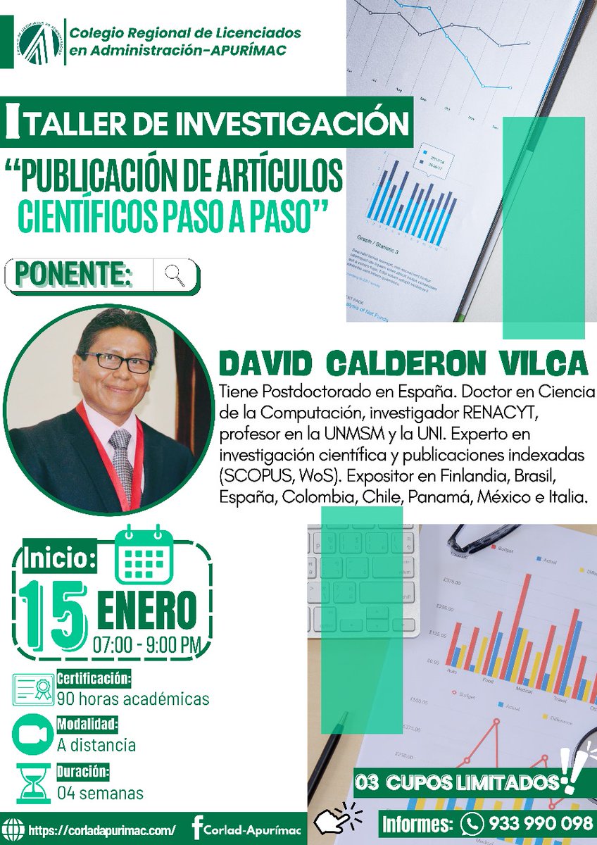 hdcalderon's tweet photo. ¡ATENCIÓN!
📖 𝗜 𝗧𝗮𝗹𝗹𝗲𝗿 𝗱𝗲 𝗜𝗻𝘃𝗲𝘀𝘁𝗶𝗴𝗮𝗰𝗶𝗼́𝗻:
"𝗣𝘂𝗯𝗹𝗶𝗰𝗮𝗰𝗶𝗼́𝗻 𝗱𝗲 𝗔𝗿𝘁𝗶́𝗰𝘂𝗹𝗼𝘀 𝗖𝗶𝗲𝗻𝘁𝗶́𝗳𝗶𝗰𝗼𝘀 𝗣𝗮𝘀𝗼 𝗮 𝗣𝗮𝘀𝗼" 🖋

🌟 ¡Hoy iniciamos! A las 7:00 PM, comienza el taller que transformará tu camino académico.
💥 Quedan pocos CUPOS. https://t.co/fuaESPchOC