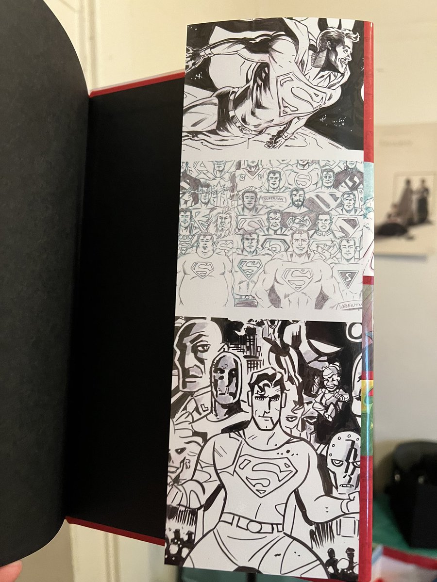 The physical edition of the @heroinitiative's SUPERMAN 100 PROJECT arrived in the mail today and it looks SLICK. My cover's next to Ryan Sook's, which is very cool, and they even put it on the back dust jacket flap, which is... cooler, for some reason? Who knows, but I'm into it 