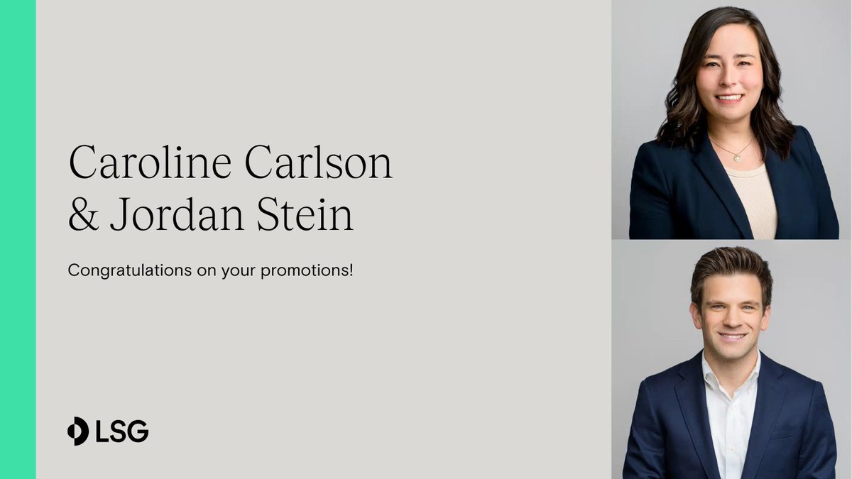 We are thrilled to announce that Caroline Carlson has been promoted to senior director, and Jordan Stein has been promoted to vice president. 🎊 Your dedication to quality, hustle, and strategic counsel are so valuable to our team and clients. Congratulations to you both!