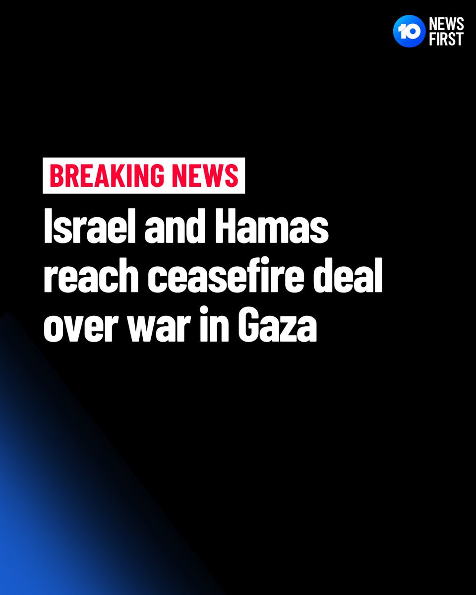 #BREAKING: Israel and Hamas have agreed to a ceasefire and hostage release deal.

The ceasefire will come into effect on Sunday, January 19, with a permanent ceasefire set to be negotiated.

The deal is set to allow humanitarian relief to enter the Gaza Strip, which has been