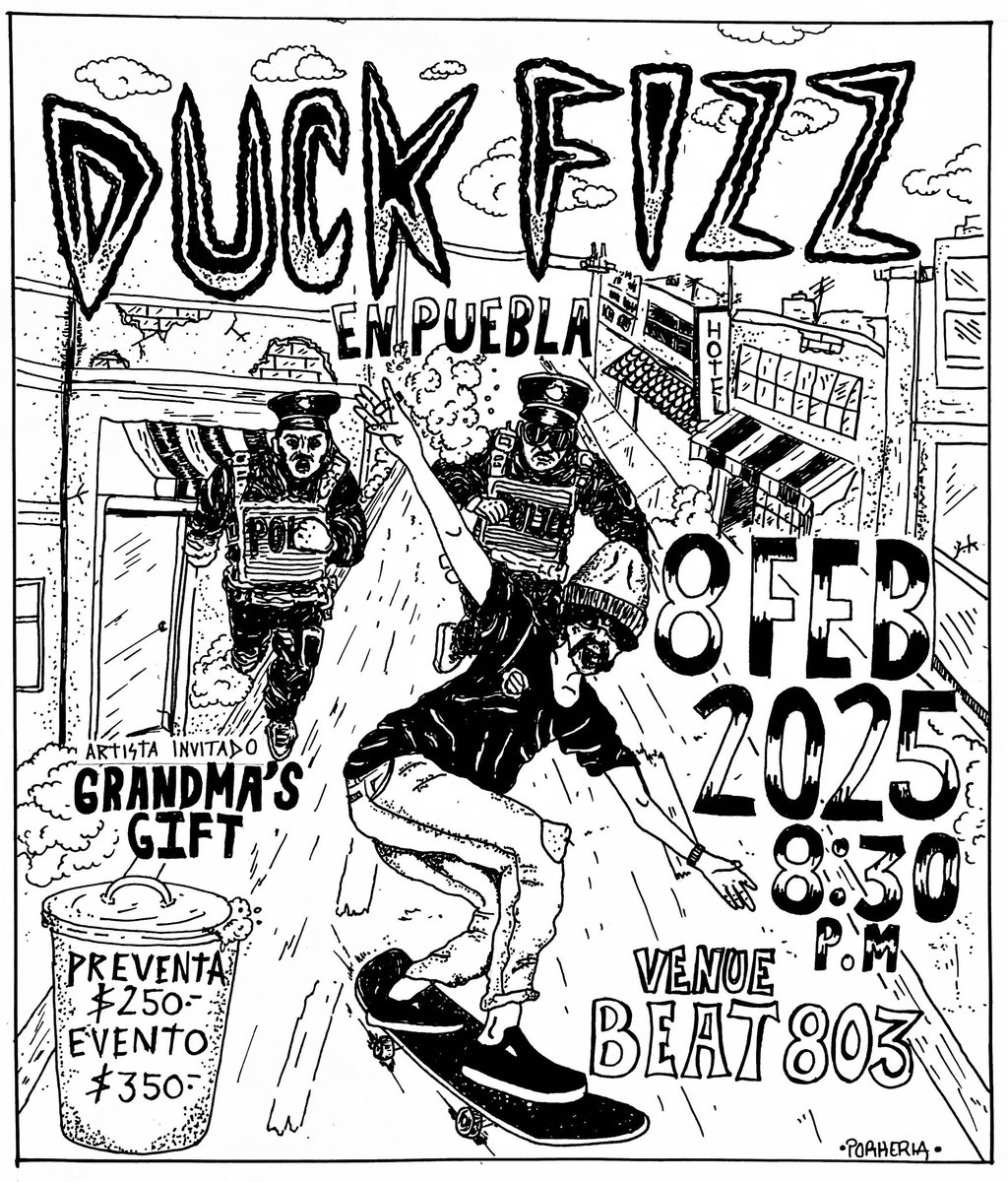 Duck Fizz (@duck_fizz) on Twitter photo Raza de Puebla!
Nos vemos el próximo sábado 08 de Febrero en <a href="/beatpueblamx/">Beat 803</a> junto a <a href="/GrandmasGift_mx/">Grandma's Gift</a> de Torreón, los boletos ya están disponibles en <a href="/PasslineMexico/">Passline Mx</a> en este link 👇🏽
passline.com/eventos/duck-f… Raza de Puebla!
Nos vemos el próximo sábado 08 de Febrero en <a href="/beatpueblamx/">Beat 803</a> junto a <a href="/GrandmasGift_mx/">Grandma's Gift</a> de Torreón, los boletos ya están disponibles en <a href="/PasslineMexico/">Passline Mx</a> en este link 👇🏽
passline.com/eventos/duck-f…