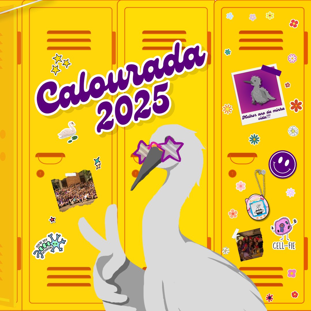 calouradabio's tweet photo. Só consigo pensar na maior: eu mesma! E adivinha? A Calourada 2025 tá de volta!!!! 💛💜 https://t.co/gy92xUPXbd