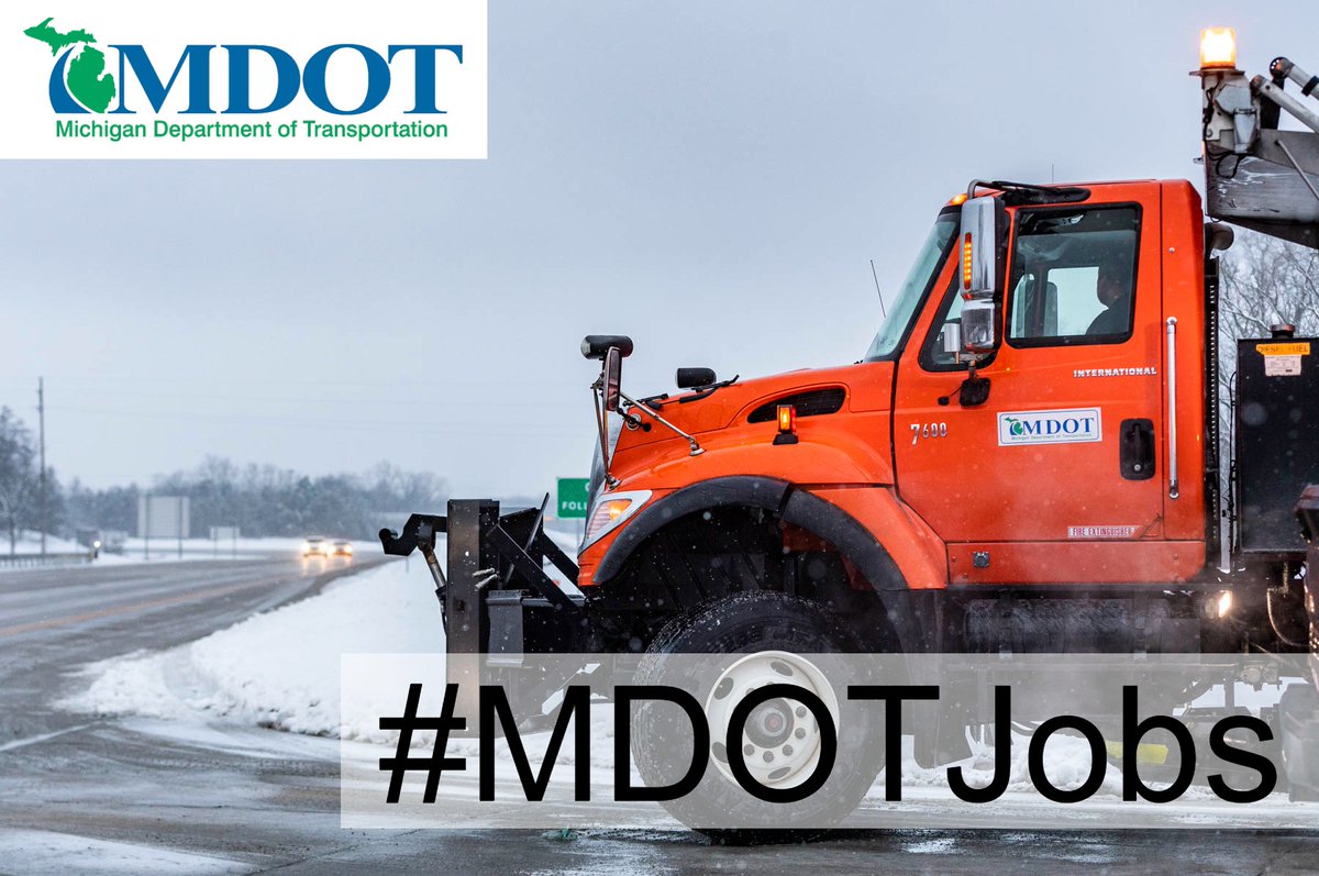 MichiganDOT's tweet image. MDOT has the following open Transportation Maintenance Worker positions:

- #Williamston ($20.77 - $29.20/hr, multiple positions): governmentjobs.com/careers/michig… 

- #Adrian ($20.77 - $29.20/hr): governmentjobs.com/careers/michig… 

#MDOTJobs #MIGovJobs