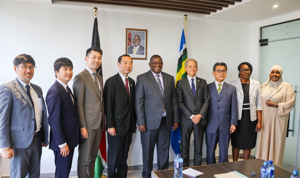 Waziri_Mvurya's tweet photo. Kenya welcomes the confidence and strong interest from Japanese companies, as a top investment destination choice in Africa.

I had the honor of hosting H.E. Fujii Hisayuki, the State Minister for Foreign Affairs of Japan, H.E. Hiroshi Matsuura, the Ambassador of Japan in Kenya, and their high-level delegation. 

I look forward to inaugurating the three days Kenya-Japan Business Forum Summit at the Serena Hotel in Nairobi on Thursday. As a government, we look forward to further showcasing Kenya’s abundant investment opportunities during the Osaka Expo 2025 in Japan, which will run from April to June 2025.

H.E President William Ruto has been at the forefront of efforts to attract Japanese investment into our Economic Zones and Manufacturing Sectors, which will, in turn, inspire local investment across the country. This forum offers an invaluable opportunity to further strengthen the economic ties between Kenya and Japan.

@MITIKenya @PSAhassan @InvestmentKenya @JapaninKenya