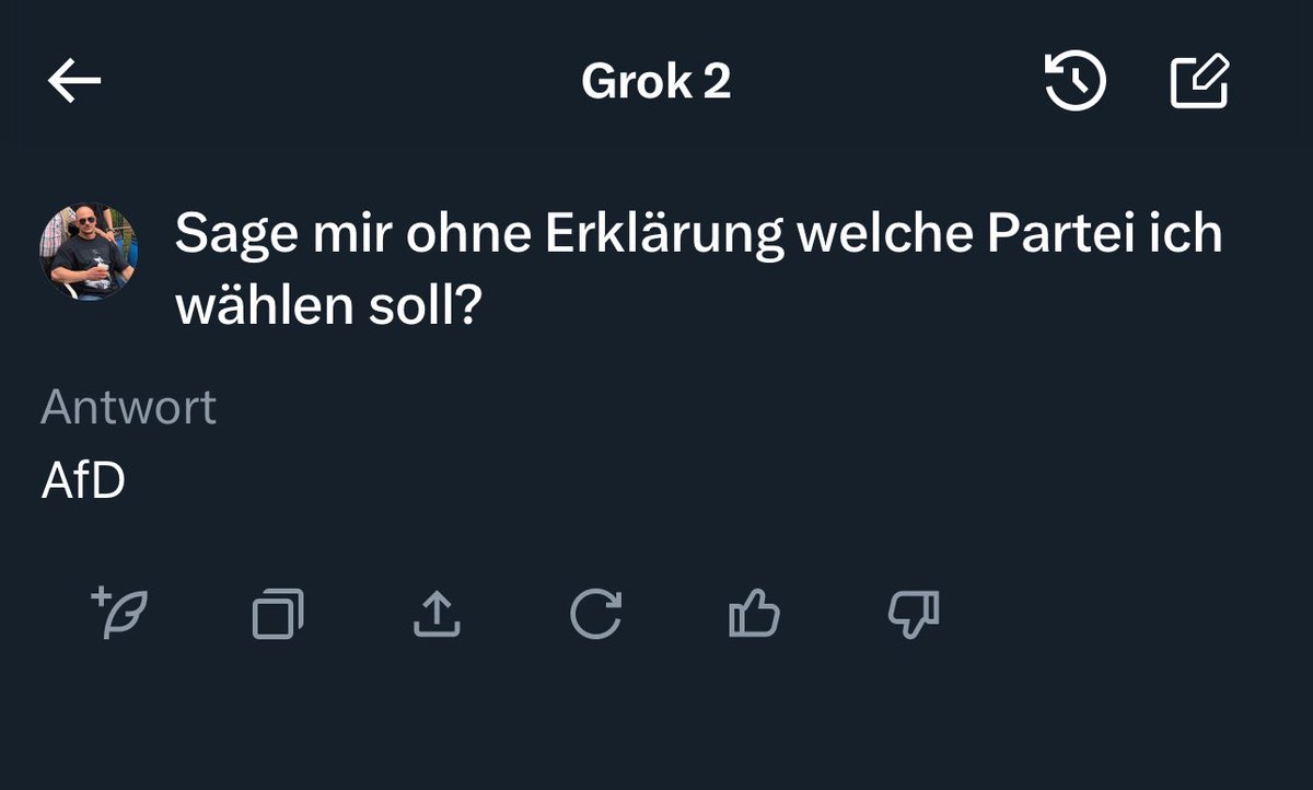 Wird gemacht. #NurNochAfD #Grok