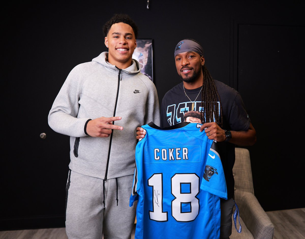 PantherNationPC's tweet photo. My guy @jalencoker  dropped by to chop it up for a bit! Super thankful! Coming soon.... 

📸📹: @preston_mangum 
🏠: Queen City Podcast Network https://t.co/NBVf3X5wDT