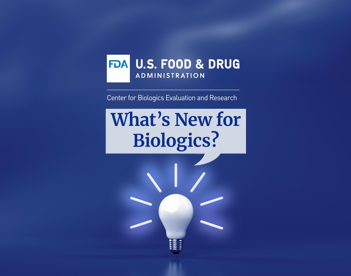 Find out what's new in #biologics today.
fda.gov/vaccines-blood…