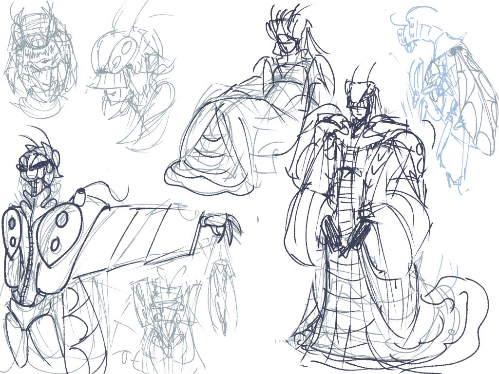 ok so i can draw bugsss now :) more oc concept art