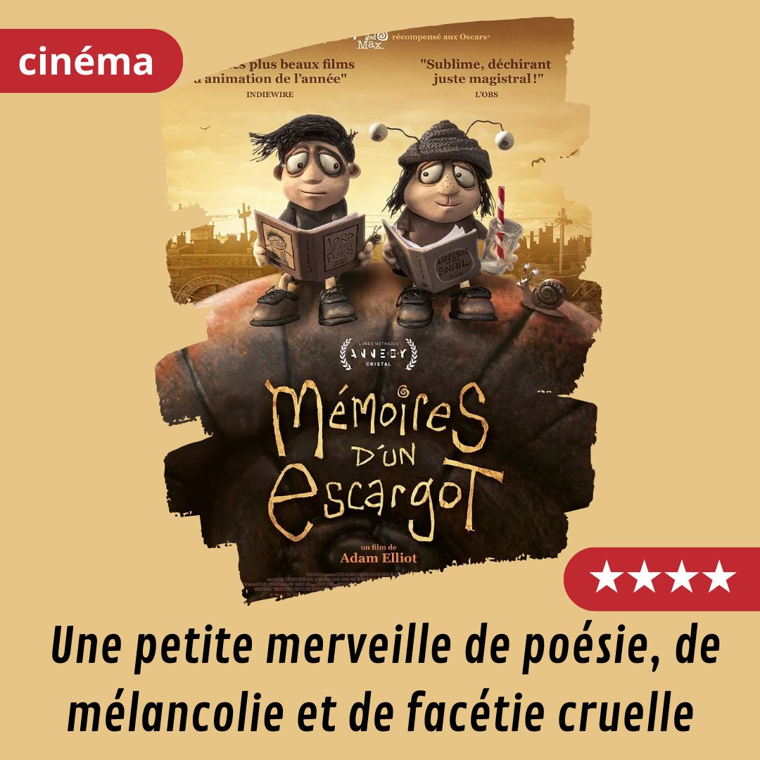 Mémoires d'un escargot : Une petite merveille de poésie, de mélancolie et de facétie cruelle.
#MemoireDUnEscargot 
Ma #critique sur mon blog. #cinema 
cinemadevincent.blogspot.com/2025/01/memoir…