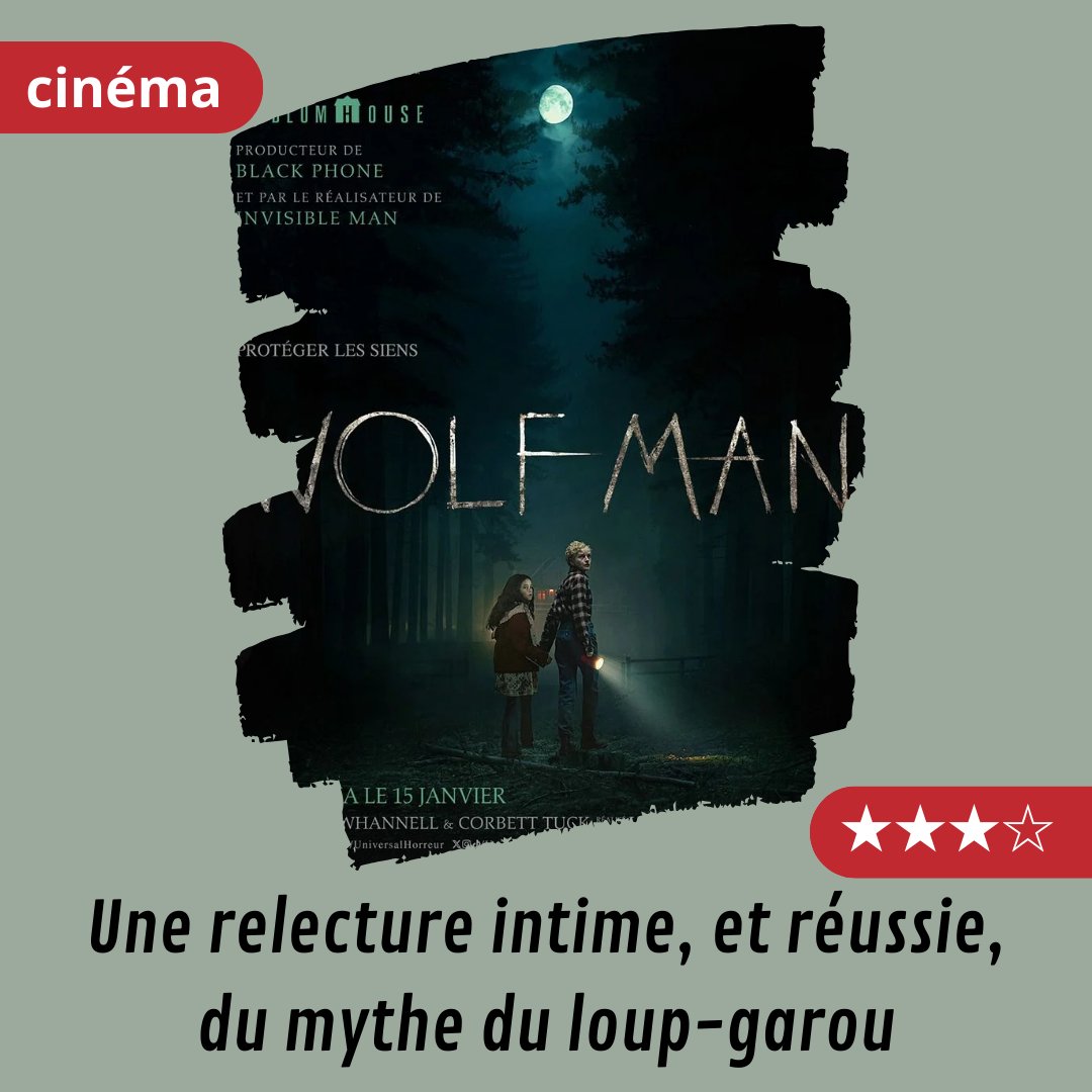 Wolf Man : Une relecture intime, et réussie, du mythe du loup-garou.
#WolfMan 
Ma #critique sur mon blog. #cinema 
cinemadevincent.blogspot.com/2025/01/wolf-m…