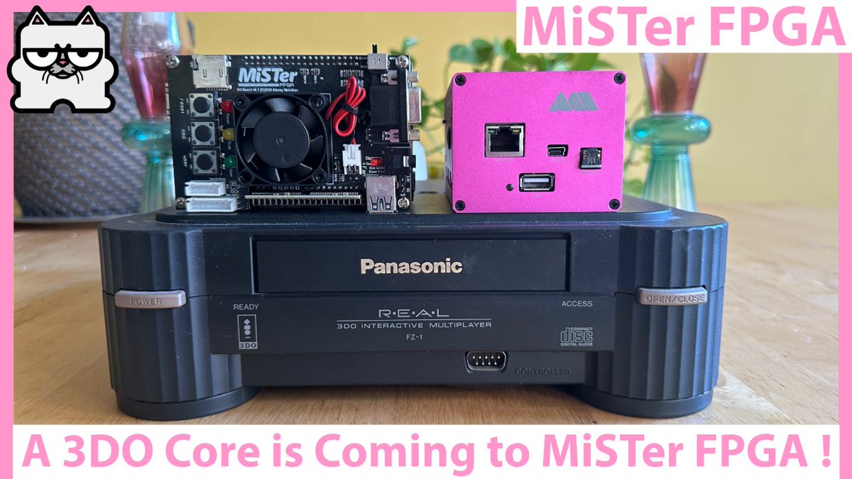 VEsoterica's tweet photo. Retweet! It's Happening! #3DO is coming to #MiSTerFPGA thanks to Srg320, who's also actively developing the #SegaSaturn core! First preview is here...and I cant wait to start the testing series! (vid in reply) #gaming #gamingnews #gaming_news #RETROGAMING https://t.co/GRhhxlrhMM