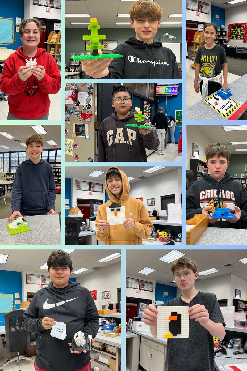 SDBookWizard's tweet image. Our winter Lego challenge is a HIT! Our @csmstigers students are super creative!
#d75reads #livethecode #legochallenge #winter #creative