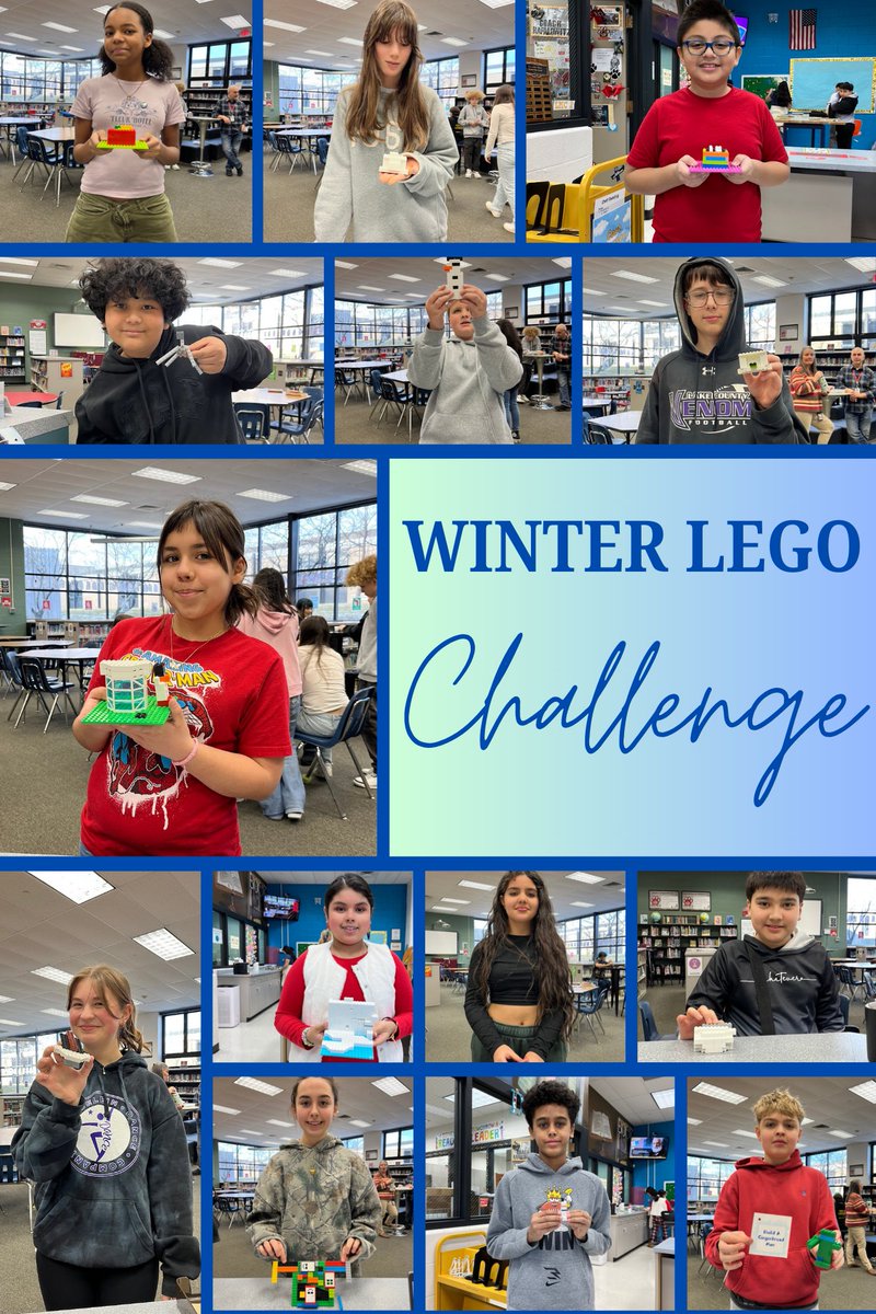 SDBookWizard's tweet image. Our winter Lego challenge is a HIT! Our @csmstigers students are super creative!
#d75reads #livethecode #legochallenge #winter #creative