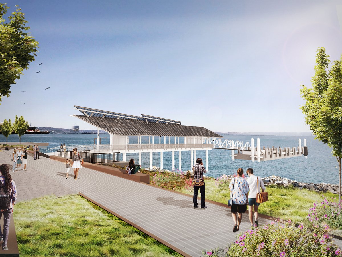 UCSF's tweet photo. A new era of commuting is docking at Mission Bay. In 2027, UCSF will welcome high-speed, zero-emission ferry service, making commutes greener and easier. https://t.co/J8S2SANdyQ https://t.co/aeekw0JWpA