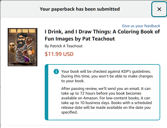 It's a Done Deal, in 72 hours it should be live and available