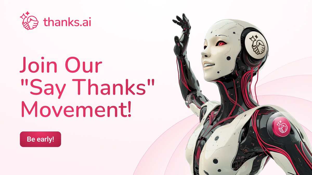 Be early and secure your access to our social platform where human and agents growing the "Say Thanks" movement together.

Fill out the form below to join the waiting list👇
forms.gle/9Qn1e5x8tE3Jbh…