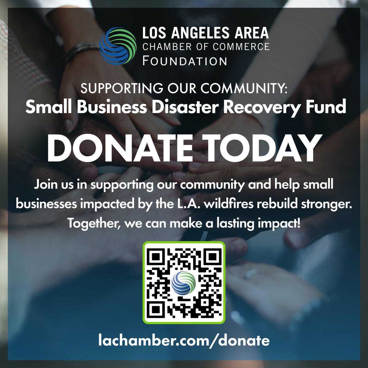 Join us in supporting small businesses affected by the L.A. wildfires! Donate to the Chamber Foundation’s Small Business Disaster Recovery Fund. Thank you to our inaugural funders—Bank of America, Ring, and Chevron—for their $1M contribution.
Donate today: bit.ly/3PEB7Jw