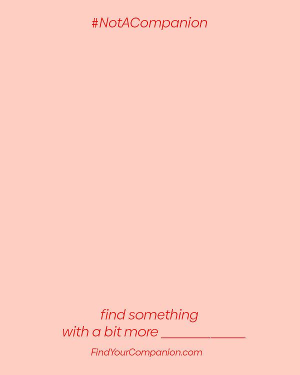 CompanionMovie's tweet photo. You deserve something… more. Make your own #NotACompanion and use the hashtag. We’re reposting our faves! https://t.co/ak2dhpSd8r