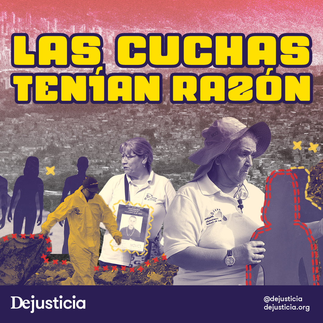 El grafiti de las mujeres buscadoras de la Comuna 13 reclama justicia y verdad. ¿Por qué callar un mensaje que honra la memoria de los desaparecidos y la lucha de quienes los buscan? Necesitamos espacios públicos para recordar, no para olvidar.