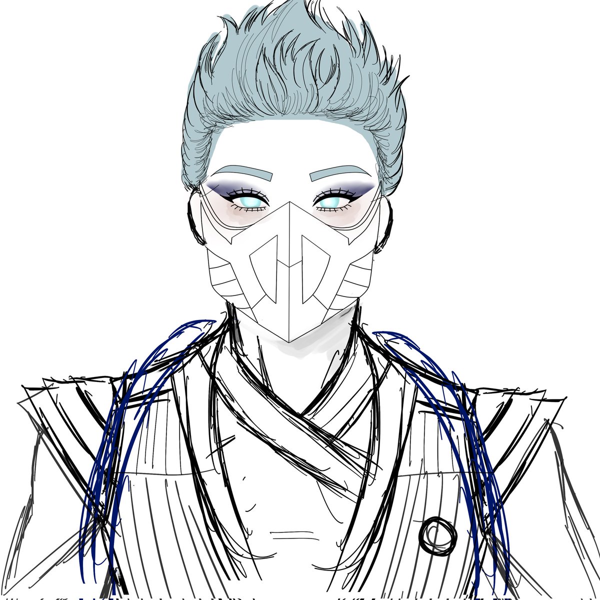 amaiminari's tweet photo. A quick little sketch of my cute, beautiful, gorgeous ✨🩵Frost 🩵✨It’s a sketch of my other drawing because I wanted to practice her lovely face idk 🫂
#mk1 #MortalKombat1 #MortalKombat #frost #frostmk https://t.co/GVmTr2SJmA