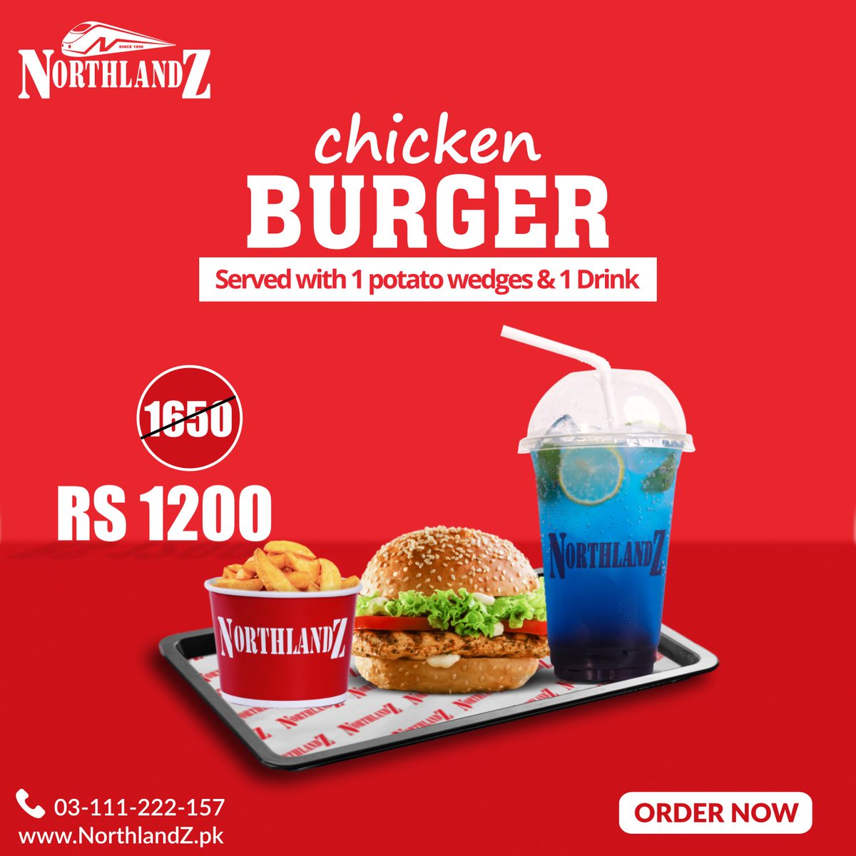Northlandzpak's tweet photo. Get ready for a flavor-packed with the NorthlandZ Chicken Burger Deal includes juicy chicken burger, potato wedges, and enjoy a refreshing drink.
Order Now:
https://t.co/joi66xuVsV
#Northlandz #bakery #cafe #restaurant #bun #fresh #freshmade #burgers #drinks #potatowedges https://t.co/FUGMQiUSI5