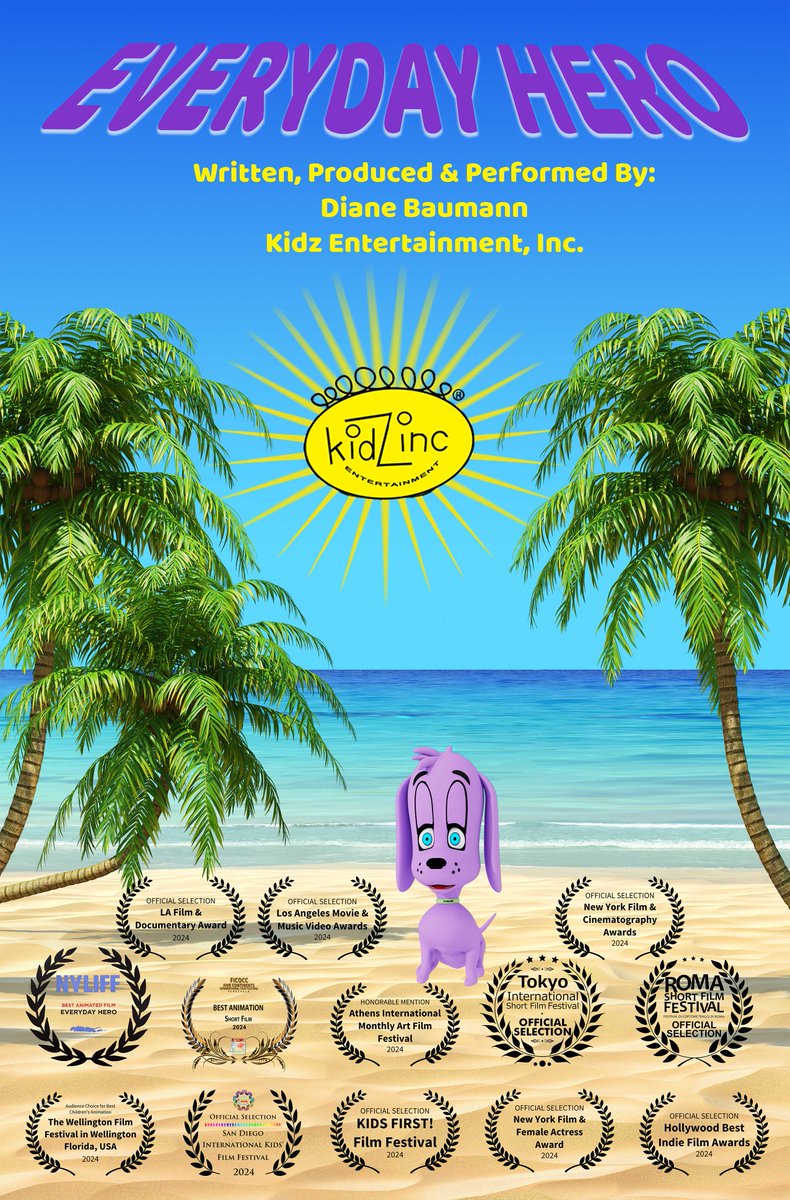 Another double header today!! Both my animations "Before It's Time To Say Goodnight" and "Everyday Hero" were selected for the New York Tri-State International Film Festival.  Picture Books to follow!