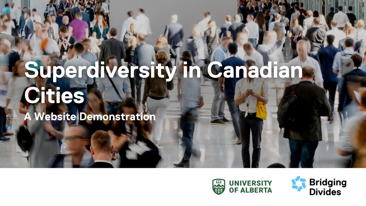Bridging Divides (@bridgdivides) on Twitter photo Join Bridging Divides U of A and <a href="/BridgDivides/">Bridging Divides</a> researcher Dan Hiebert to learn about how international immigration is shaping Alberta’s two largest cities using the interactive Superdiversity website.
📅 Jan. 28, 2025, 12-1 PM
🔗 Register: zoom.us/meeting/regist… Join Bridging Divides U of A and <a href="/BridgDivides/">Bridging Divides</a> researcher Dan Hiebert to learn about how international immigration is shaping Alberta’s two largest cities using the interactive Superdiversity website.
📅 Jan. 28, 2025, 12-1 PM
🔗 Register: zoom.us/meeting/regist…