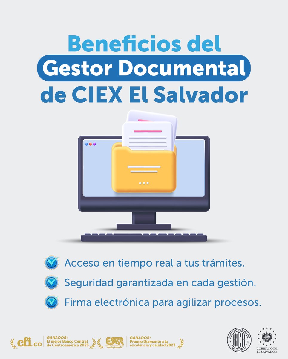 Gestiona tus documentos digitales desde cualquier lugar del mundo 🌎. Descubre más aquí: ciexelsalvador.gob.sv ✅.