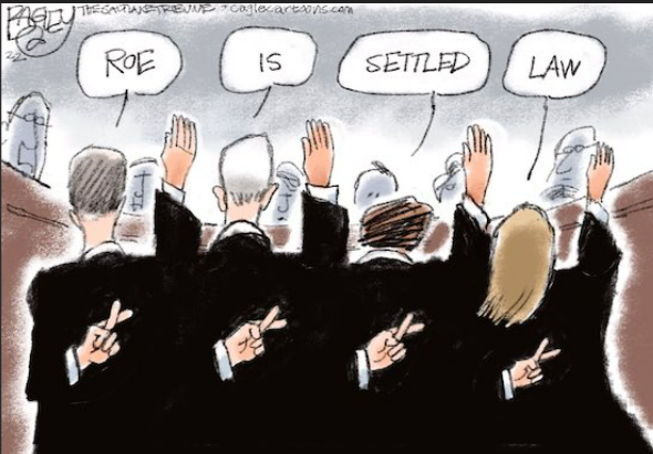 AccountableRep's tweet image. So reminiscent of the questioning at the nominations of Alito, Gorsuch and Coney Barrett, isn't it?