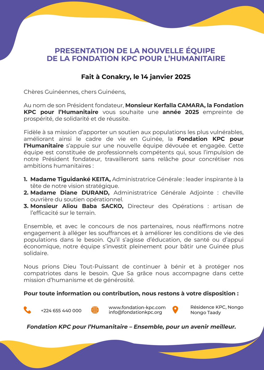 kpc_fondation's tweet photo. 𝗙é𝗹𝗶𝗰𝗶𝘁𝗮𝘁𝗶𝗼𝗻𝘀 à 𝗹𝗮 𝗡𝗼𝘂𝘃𝗲𝗹𝗹𝗲 É𝗾𝘂𝗶𝗽𝗲 𝗱𝗲 𝗹𝗮 𝗙𝗼𝗻𝗱𝗮𝘁𝗶𝗼𝗻 𝗞𝗣𝗖 𝗣𝗼𝘂𝗿 𝗹’𝗛𝘂𝗺𝗮𝗻𝗶𝘁𝗮𝗶𝗿𝗲 https://t.co/BozQgIdIUu