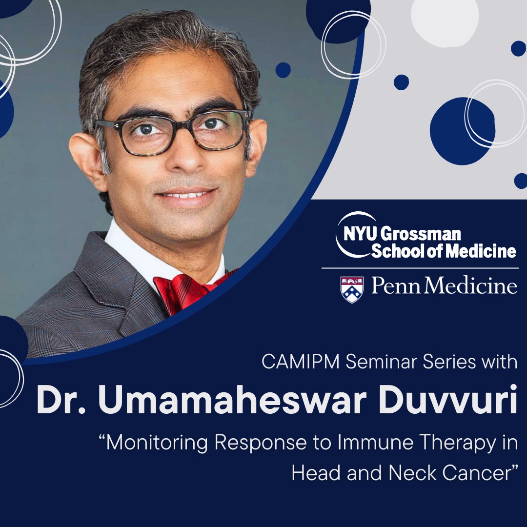 Penn_ENT's tweet photo. Check out this learning opportunity!
'Monitoring Response to Immune Therapy in Head and Neck Cancer'
📅 Thursday, January 16, 2025
⏰ 3:00 PM
📍 Room 1412 BRB2
#MedicalSeminar #ImmuneTherapy #CancerResearch https://t.co/t0SLHSWh1j