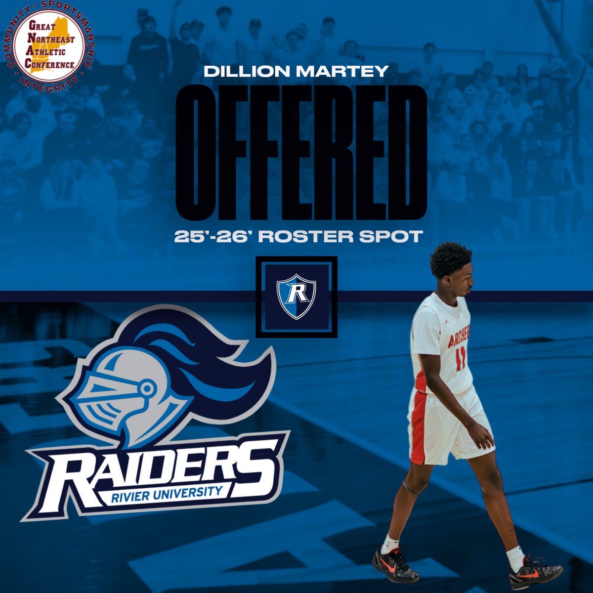 Blessed to receive an offer from <a href="/Rivier_MBB/">Rivier Men’s Basketball</a>. Thank you coach Bruce. <a href="/Coachbruce_1114/">Coach Bruce Marchand Jr</a>  #AGTG