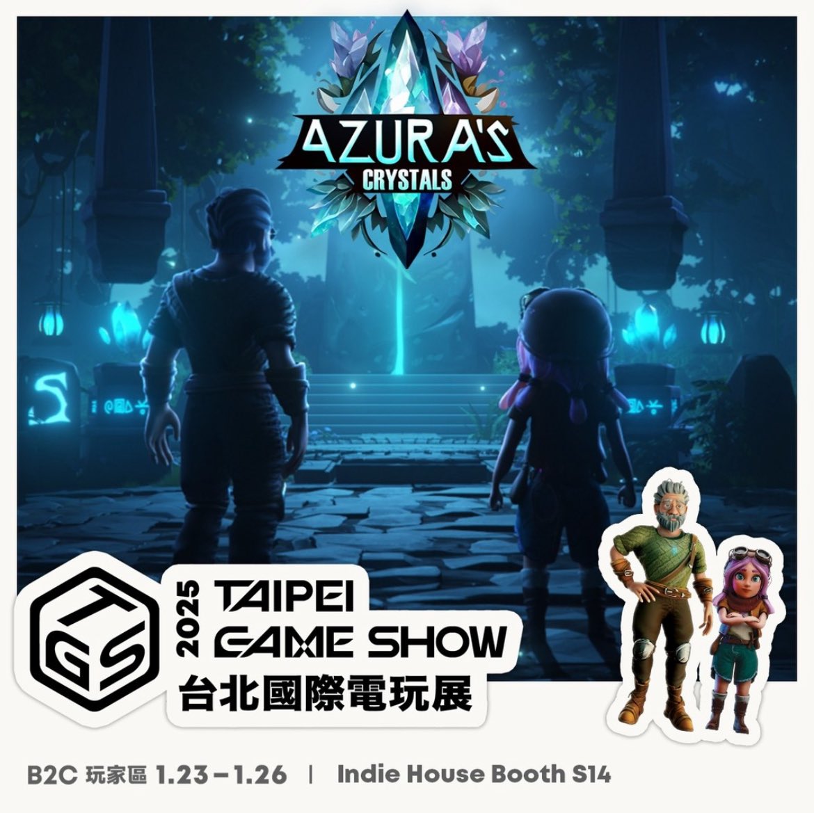Crankyalien1's tweet photo. ✨🌟 Ready to dazzle at the Taipei Game Show 2025! 🌟✨

Swing by Booth S14 in the Indie House from 1/23 - 1/26 to immerse yourself in the magic of Azura's Crystals 💎🎮

Can you feel the adventure calling? 🌌 See you there, brave explorers! 🐉💫
#AzurasCrystals #TaipeiGameShow https://t.co/3fe1aEYwkf