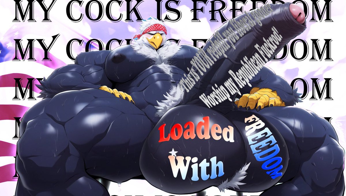🇺🇸MY COCK IS FREEDOM!

Gooner edit by <a href="/perfectfurryai/">💸Void the Rex💸</a>
