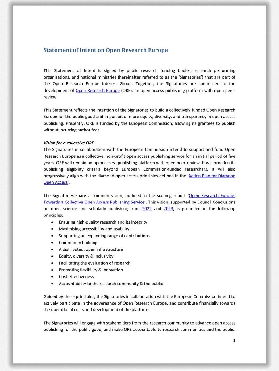 amdelvaz's tweet photo. 10 organizaciones europeas de financiación y ejecución de la investigación  (incluido el @CSIC) han firmado hoy una declaración de Intenciones para apoyar @OpenResearch_EU Open Research Europe (ORE) financiada colectivamente con una misión sin ánimo de lucro para el bien público https://t.co/A5AASZHlt1