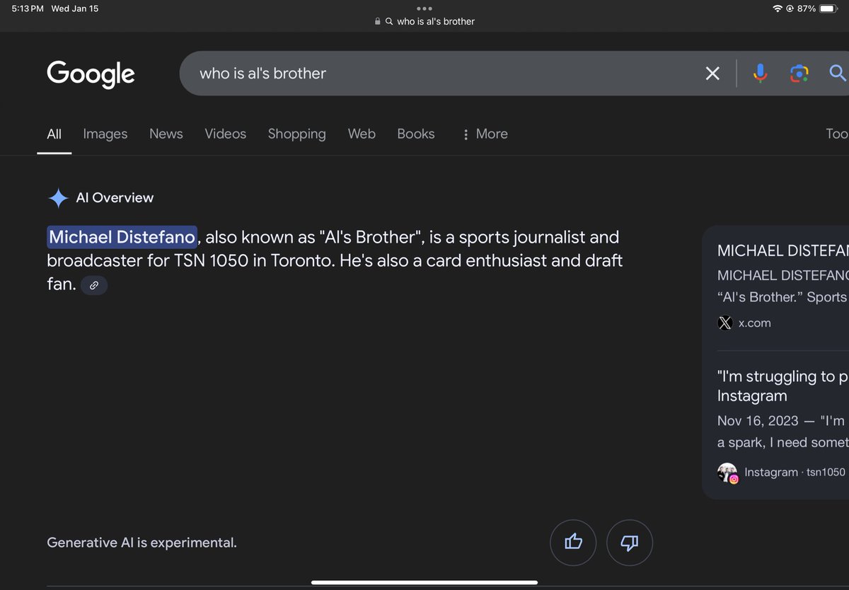 RobertRush19's tweet photo. @HayesTSN @OverDrive1050 @odognine2 

Here’s what google thinks. I believe the end needs an adjustment to “Big Cruise Guy” 
#Overdrive https://t.co/GWHuWkck8p