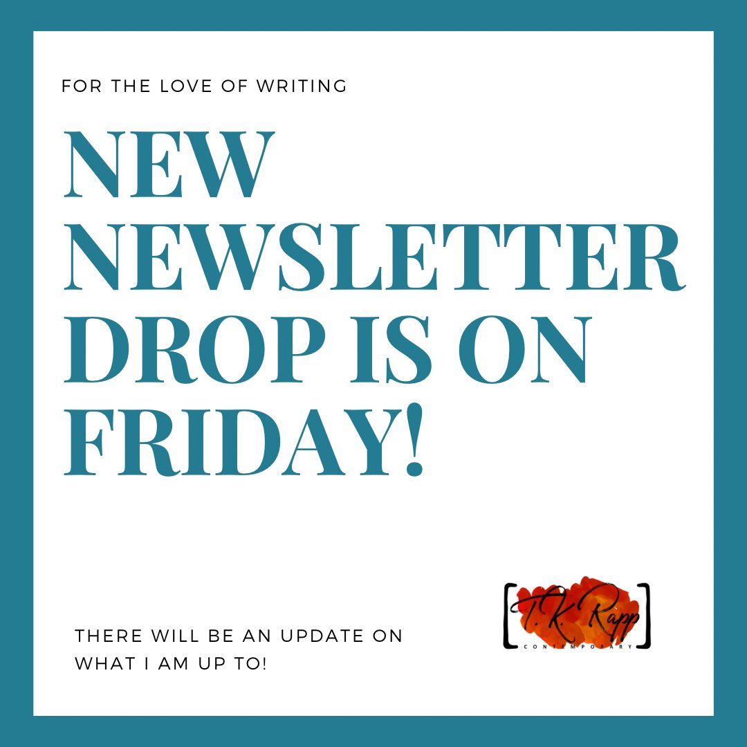 Super exciting stuff to talk about! Be sure to check my newsletter!🥰 #AuthorsOfTwitter #newsletter #authorcommunity #tkrappauthor #explore