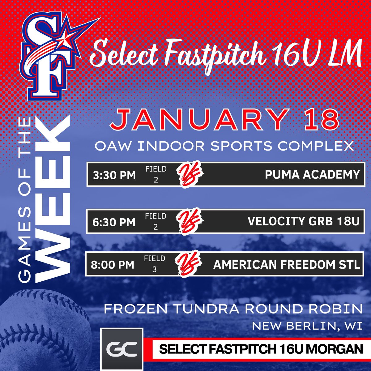 It's been a minute, but we are back in action this weekend! One day only, OAW in New Berlin, come catch a game!
