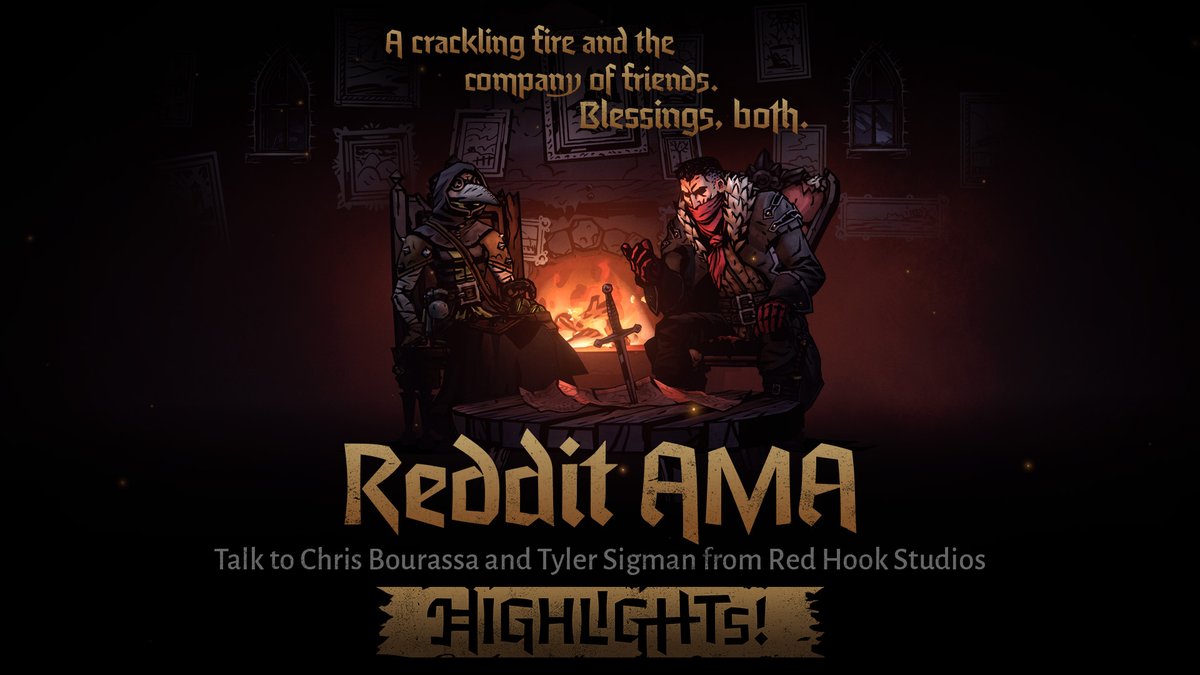 On December 20th, Red Hook co-founders Chris Bourassa and Tyler Sigman participated in an AMA (Ask Me Anything) on r/games.

We published some of the questions and answers on our website. Check it out here:  darkestdungeon.com/news/darkest-d…

#darkestdungeon #darkestdungeon2