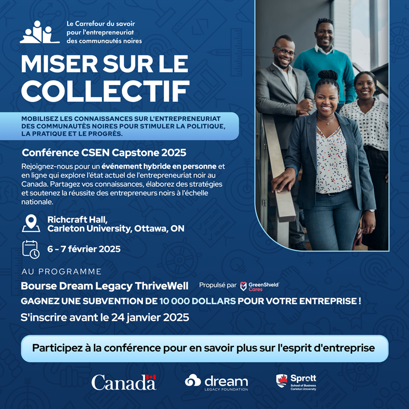 C'est l'occasion pour vous de rencontrer les meilleurs #EntrepreneursNoirs du Canada !

Conférence synthèse du #CSEN | 6 et 7 février

Rejoignez-nous en personne ou pour ceux qui ne peuvent pas, nous vous verrons en ligne !

Inscrivez-vous : 
bekh.org/conference-syn…