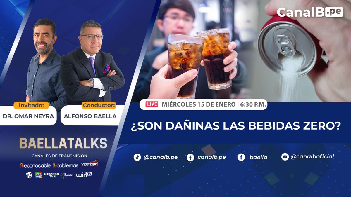 Parte 2, las bebidas edulcoradas, zero o ligth, son dañinas para la  salud? Hoy en <a href="/CanalBpe/">CanalB</a>