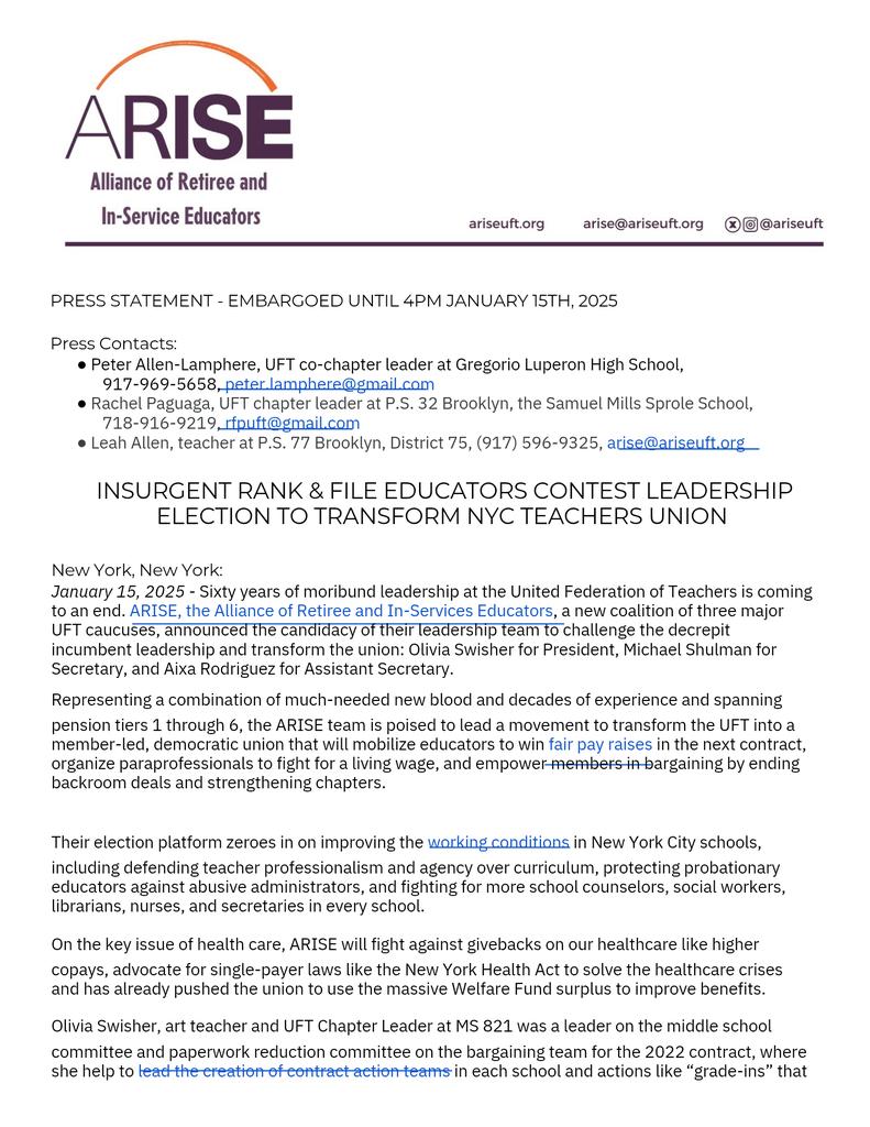 ARISE-UFT tweet media